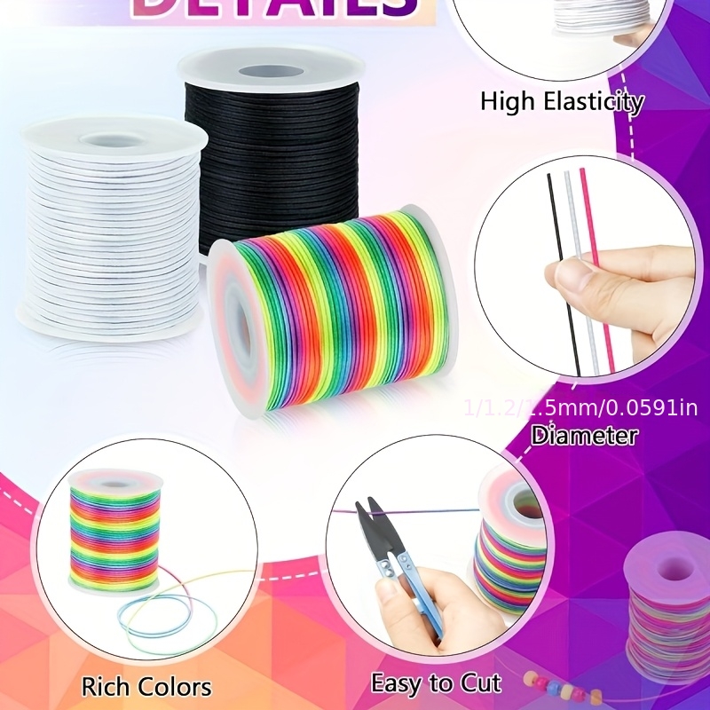 Two Rolls of Elastic for Bracelets, 330 Feet Total